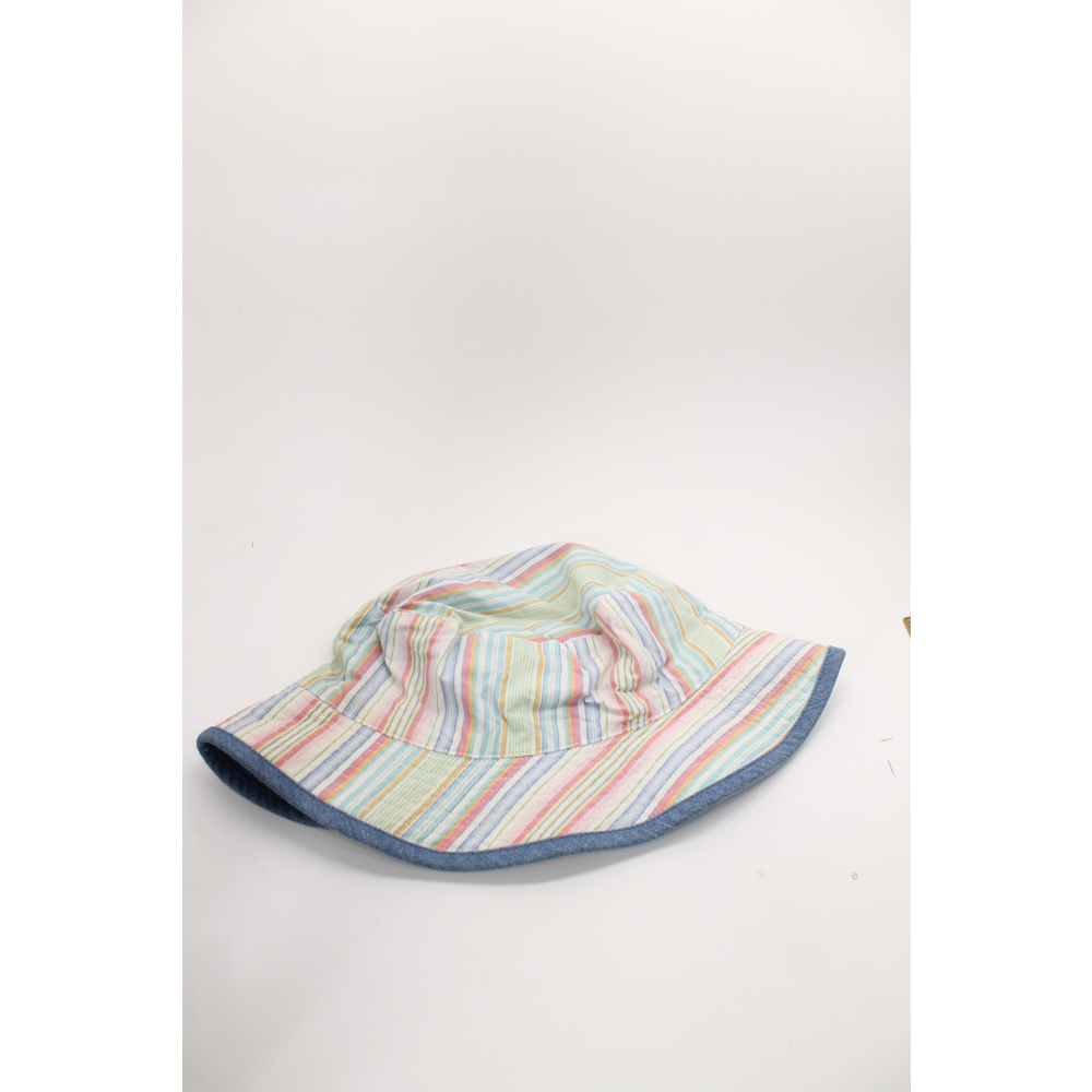 Pastel colors striped blue interior kids sun hat